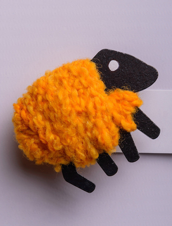 Irish Wool Sheep Fridge Magnet - #color_golden-yellow