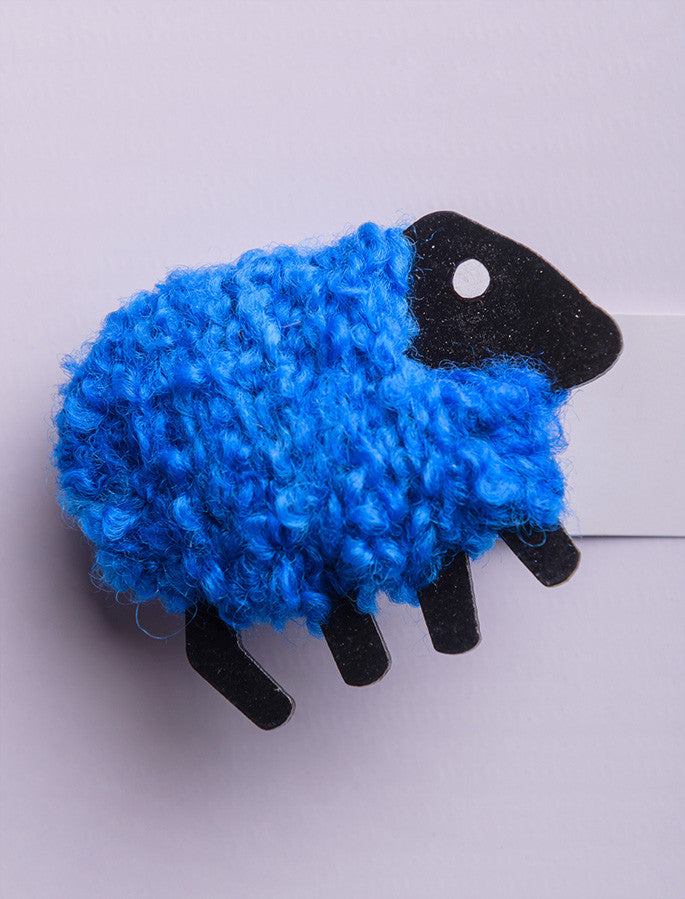 Irish Wool Sheep Fridge Magnet - #color_deep-blue