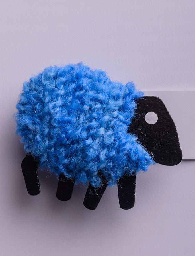 Irish Wool Sheep Fridge Magnet - #color_light-blue