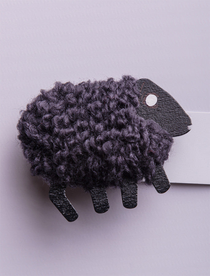 Irish Wool Sheep Fridge Magnet - #color_black