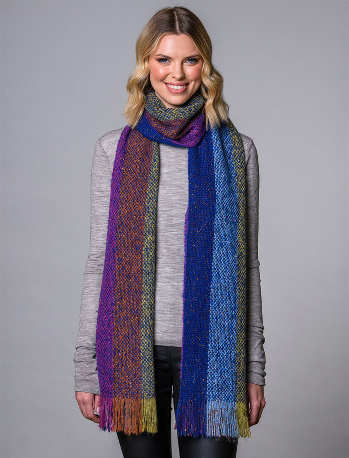 Islander Stole - Purple Orange & Green #color_purple-orange-green