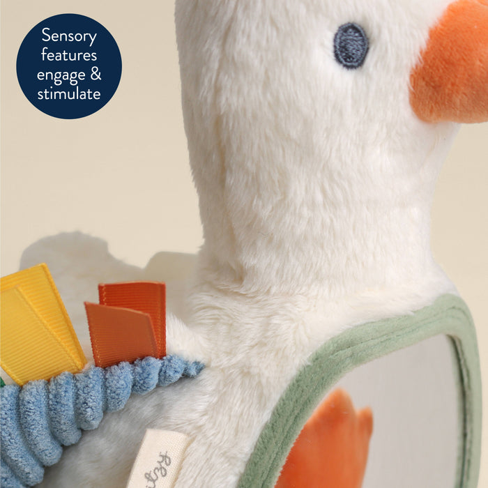 Itzy Bitzy Mirror Sensory Tummy Time Mirror - Goose - Wee Bee Baby Boutique