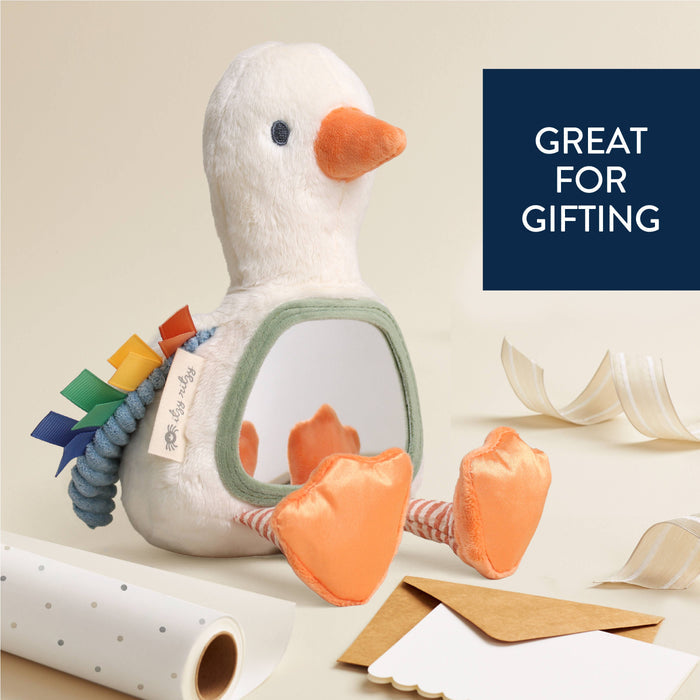 Itzy Bitzy Mirror Sensory Tummy Time Mirror - Goose - Wee Bee Baby Boutique
