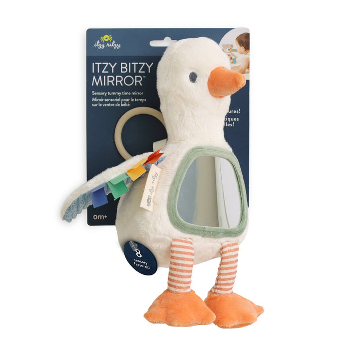 Itzy Bitzy Mirror Sensory Tummy Time Mirror - Goose - Wee Bee Baby Boutique