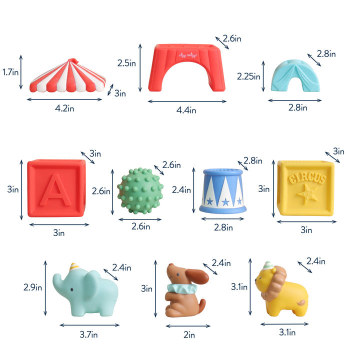 Itzy Sensory Blocks - Circus - Wee Bee Baby Boutique