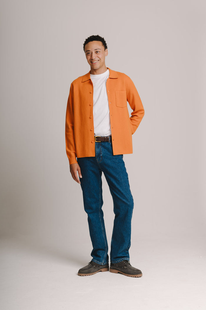 Jaffa Merino Knit Polo Shirt, Long-Sleeve Polo Shirt - SIRPLUS