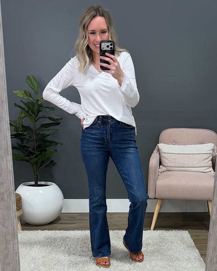 Judy Blue Greta Control Top Bootcut Jeans - Short, Regular and Long Judy Blue