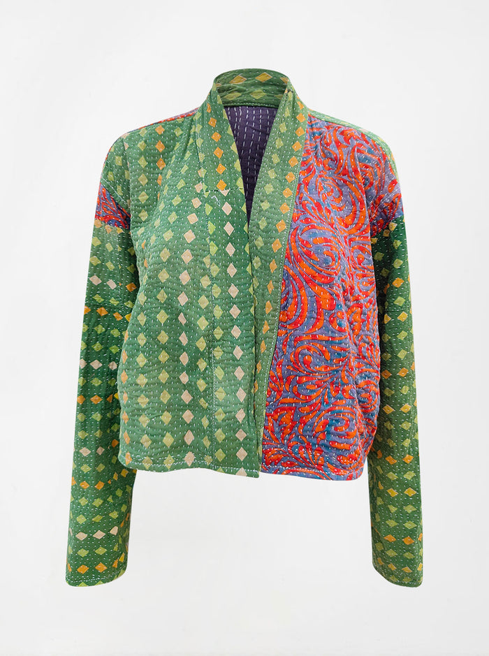 kantha vintage crop jacket dimple (summer)