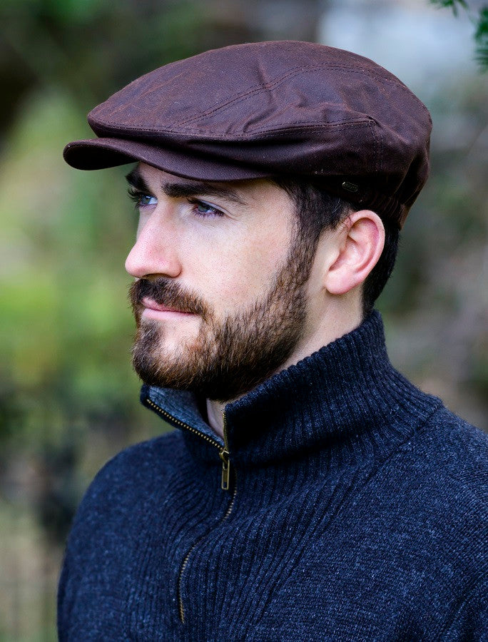 Kerry Wax Flat Cap - Brown #color_brown
