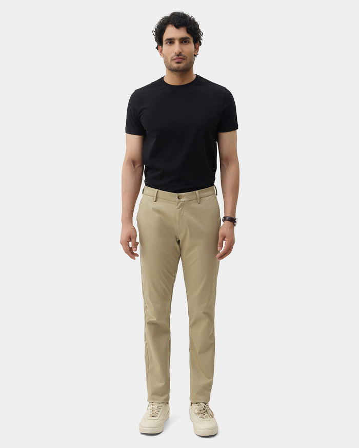 Khaki Unwrinkle Solid Khakis - Bromo