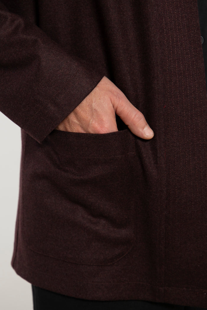 Khaled Wool & Cashmere Burgundy Jacket