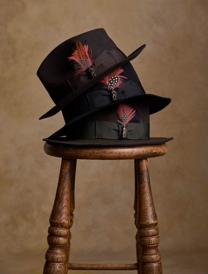 Ladies Kildare Trilby Felt Hat - Black #color_black