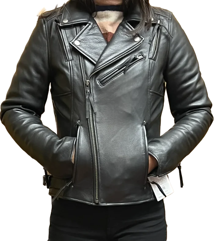 Ladies Lynette Leather Jacket: FEATURES:

Soft Milled Cowhide 1