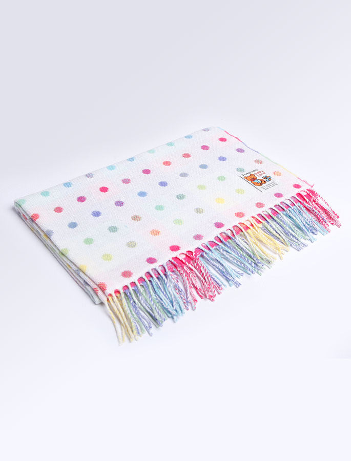 Lambswool Baby Throw - Multi Color Spot #color_multi-colour-spot