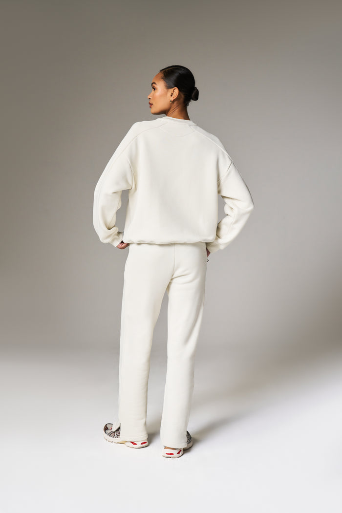 LAUNDERED CLASSICS STRAIGHT LEG JOGGERS - ECRU