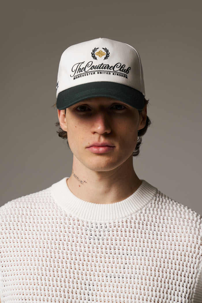 LAUREL EMBROIDERY CAP - FOREST GREEN