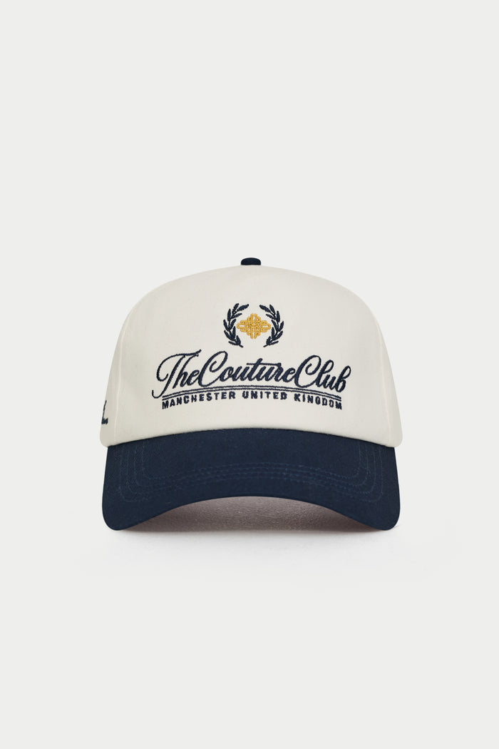 LAUREL EMBROIDERY CAP - NAVY