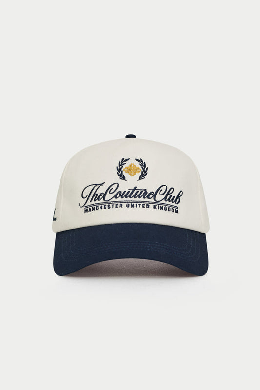 LAUREL EMBROIDERY CAP - NAVY