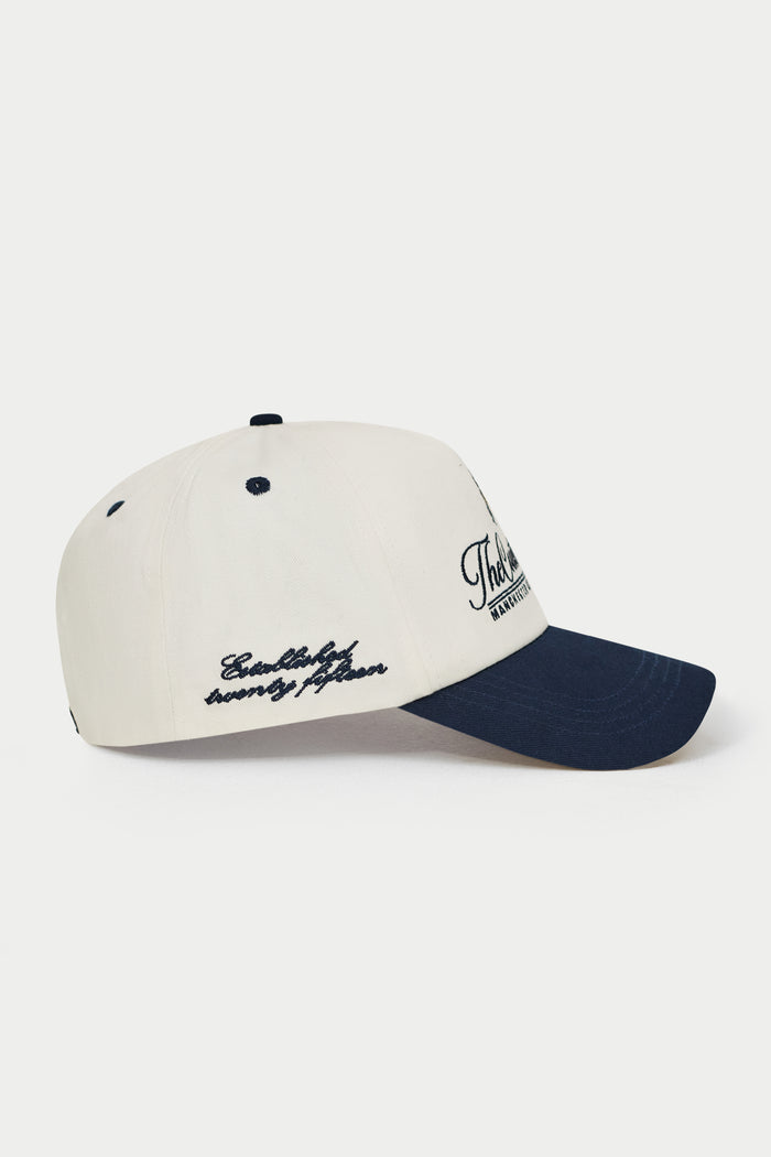 LAUREL EMBROIDERY CAP - NAVY