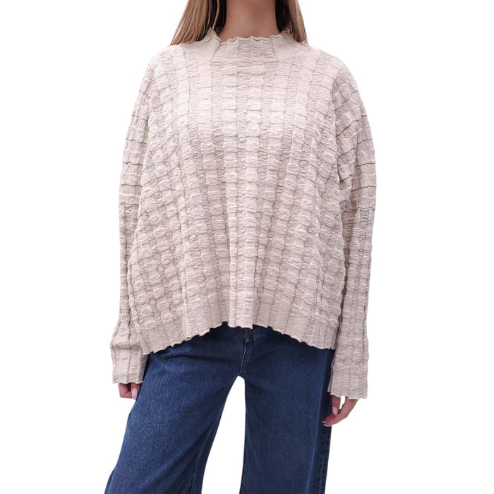 LAUREN MANOOGIAN OVERSIZED COTTON AND LYCRA SWEATER - SIZE O/S