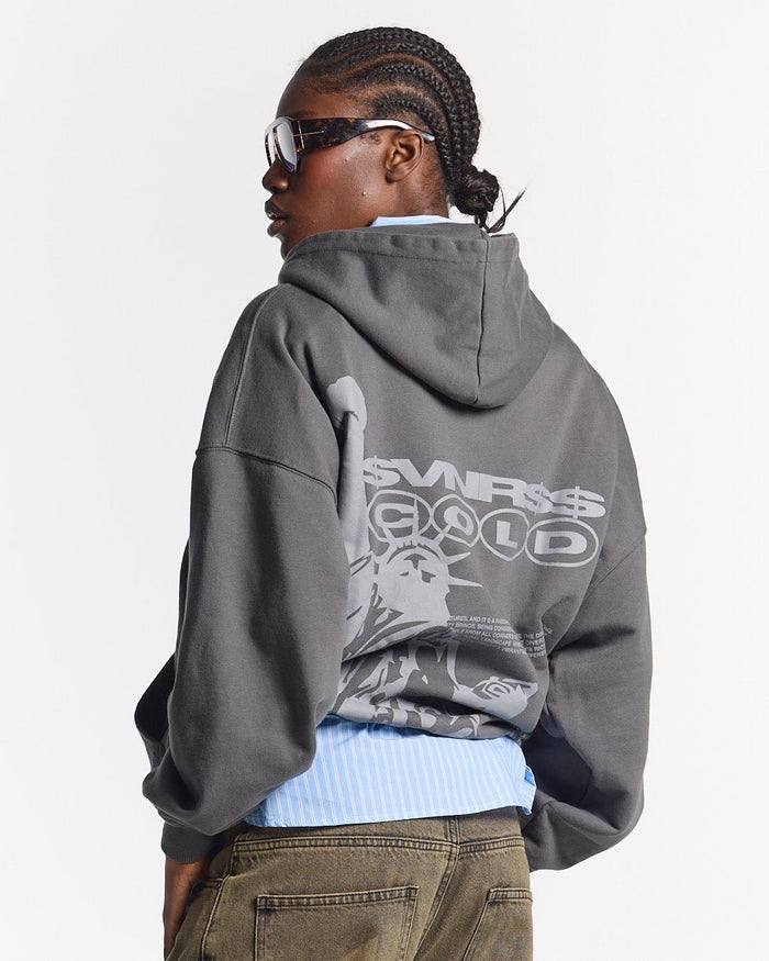LIBERTY HOODIE GREY - COLD CULTURE #woman