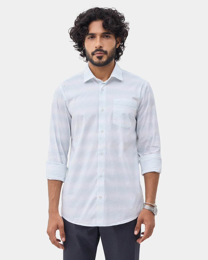 LONG SLEEVE INDIA FIT PRINT SHIRT