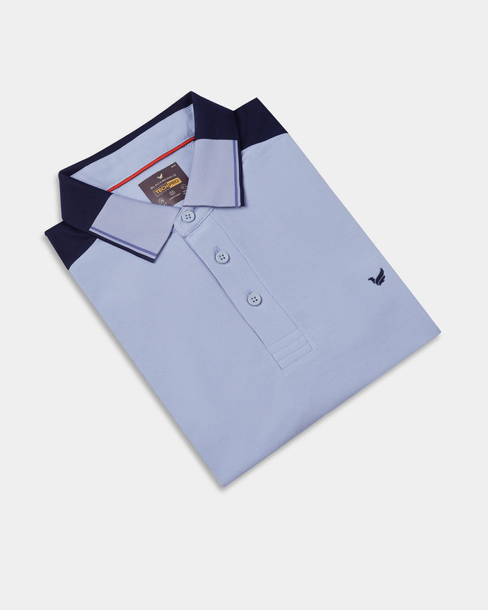 Light Blue TechPro Solid Polo - Nomara