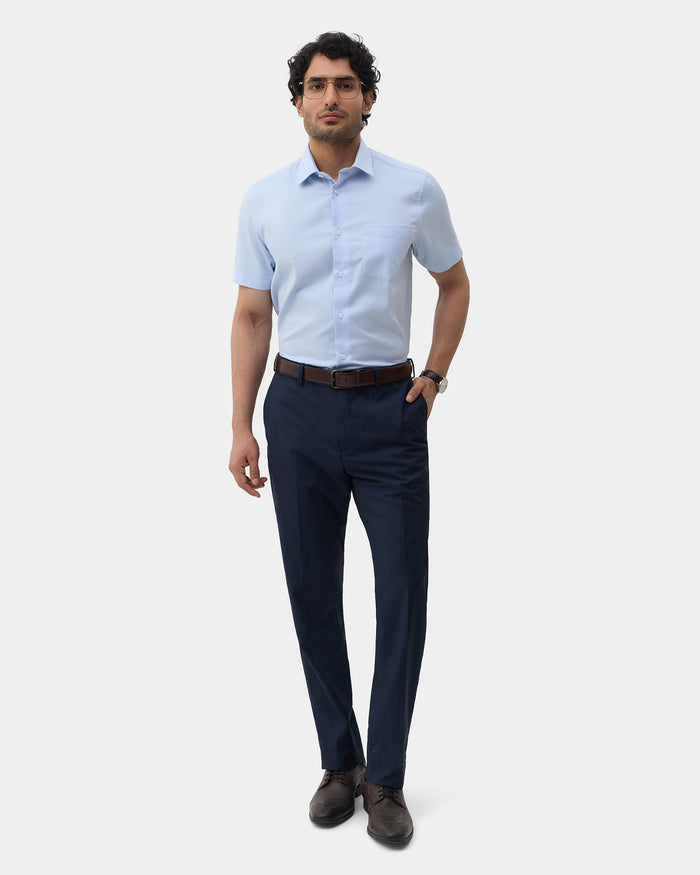 Light Blue Textured Shirt - Maky