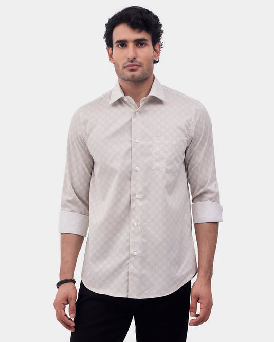 Light Brown Printed Shirt - Maxima