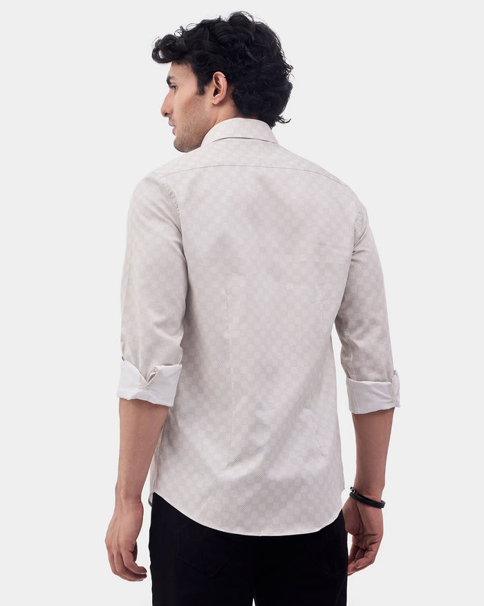 Light Brown Printed Shirt - Maxima