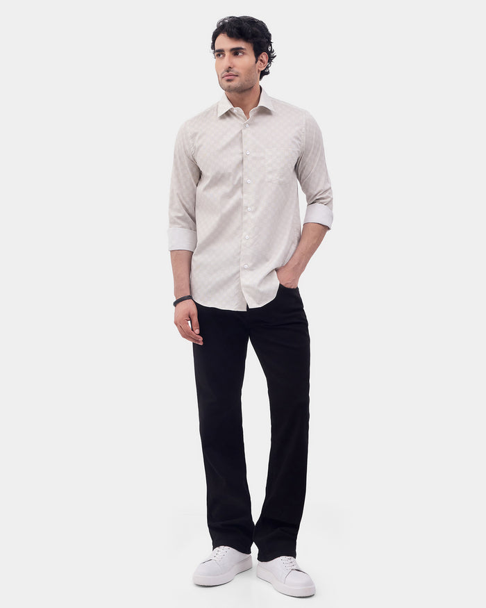 Light Brown Printed Shirt - Maxima