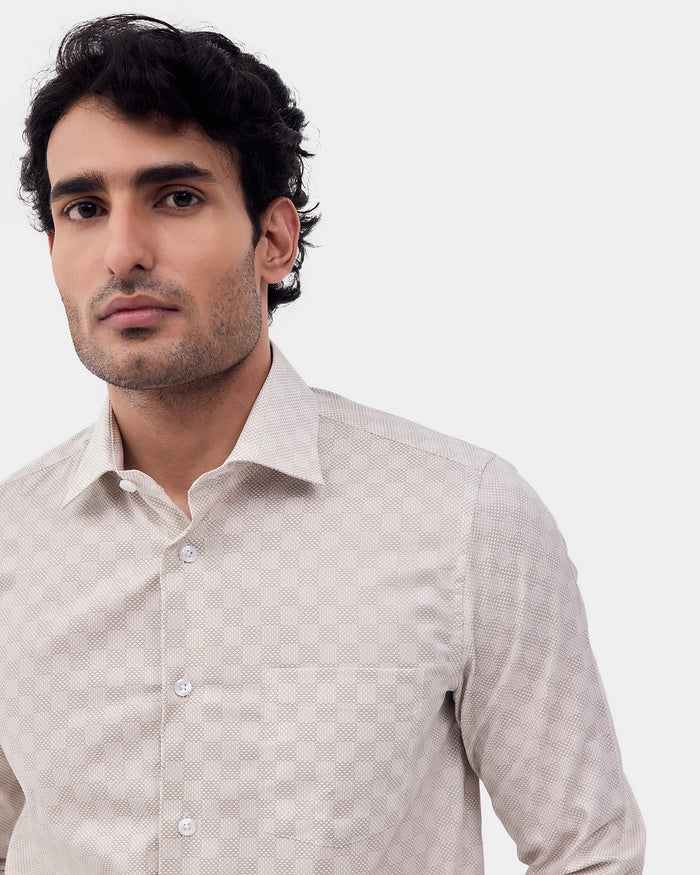Light Brown Printed Shirt - Maxima