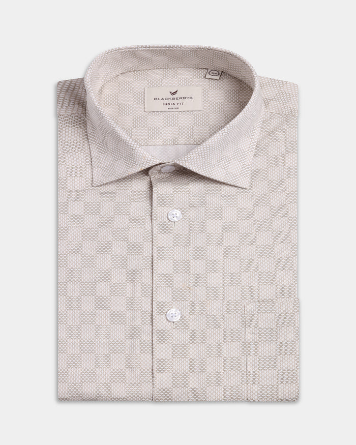 Light Brown Printed Shirt - Maxima