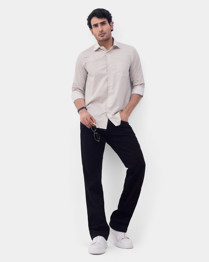 Light Brown Printed Shirt - Maxima