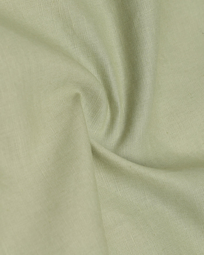 Light Green Linen Solid Shirt - Cleo