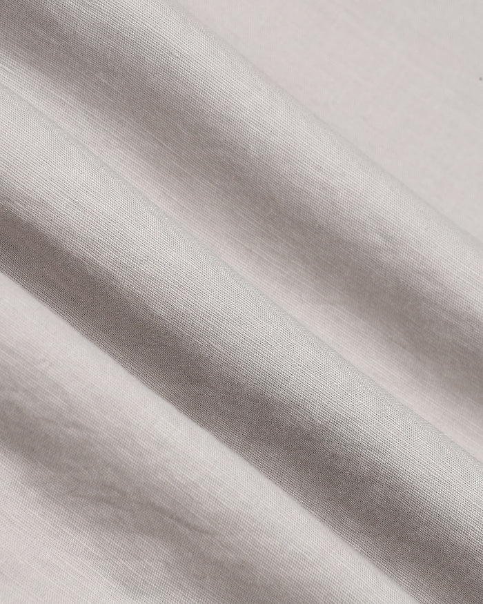 Light Grey Linen Solid Shirt - Cleo
