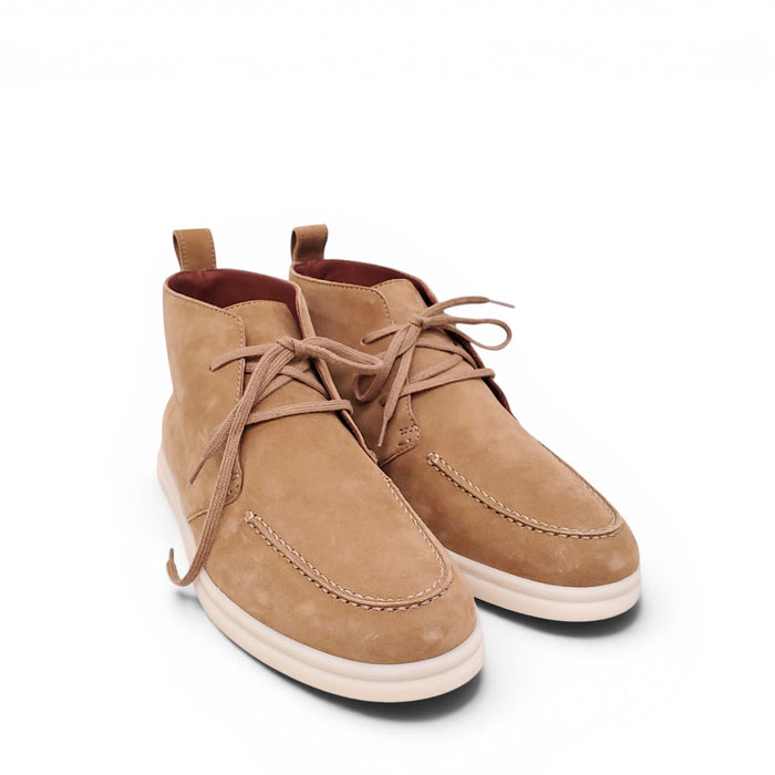 LORO PIANA CAMEL SUEDE BOOTIES - SIZE 37