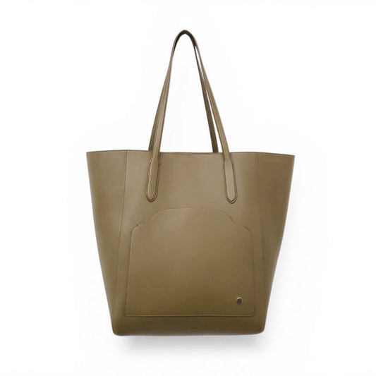 LORO PIANA GREEN SESIA L LEATHER TOTE BAG