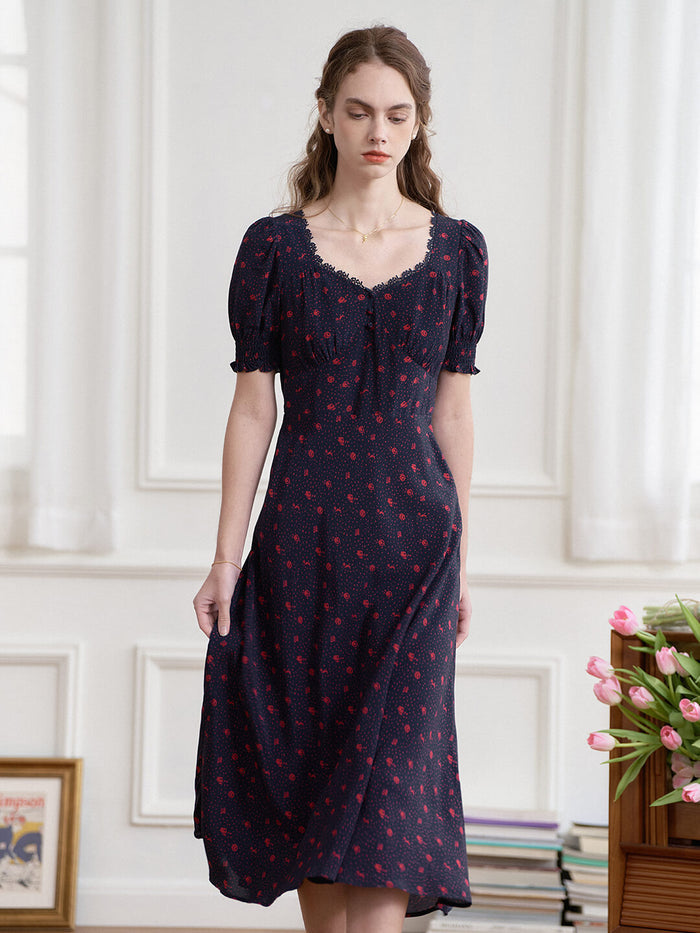 Madeleine Eco-fabric Puff Sleeve Dress