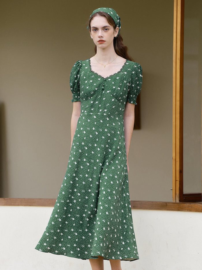 Madeleine Eco-fabric Puff Sleeve Dress