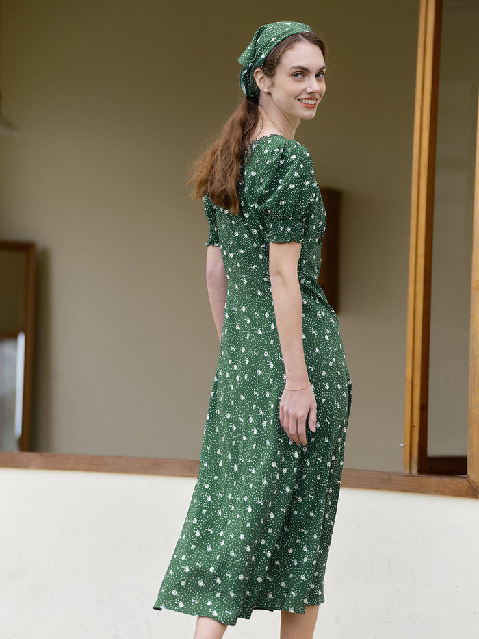 Madeleine Eco-fabric Puff Sleeve Dress