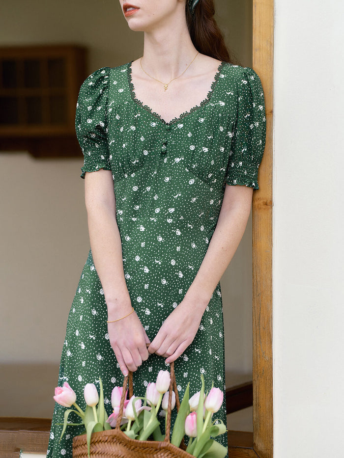 Madeleine Eco-fabric Puff Sleeve Dress