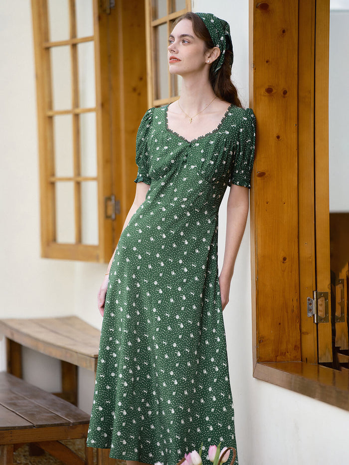 Madeleine Eco-fabric Puff Sleeve Dress
