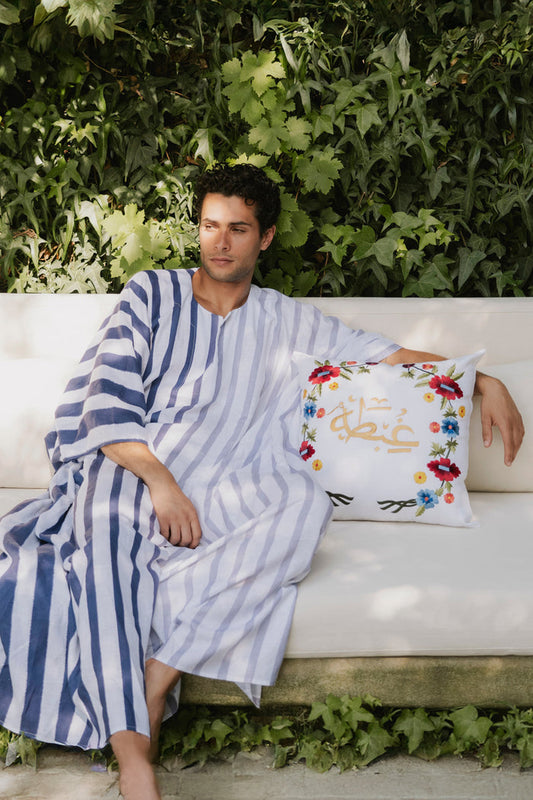 Malak Linen Blue Jellaba