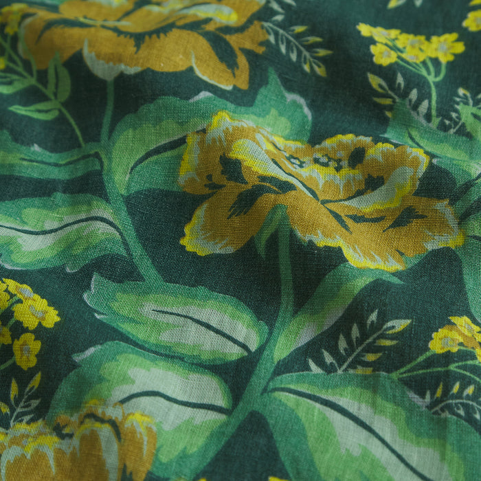 Margot Linen Sheets - Forest Flat Sheet / Single