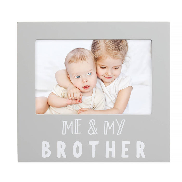 Me and My Brother Sentiment Picture Frame, Gray - Wee Bee Baby Boutique