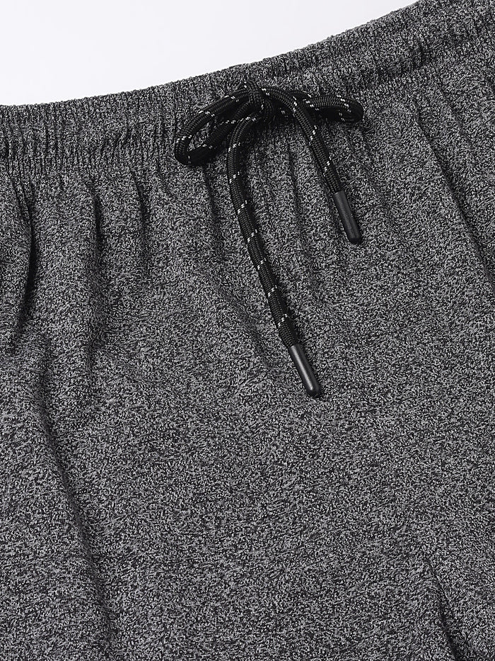 Men Grey Slim Fit Mid Rise Track Pant