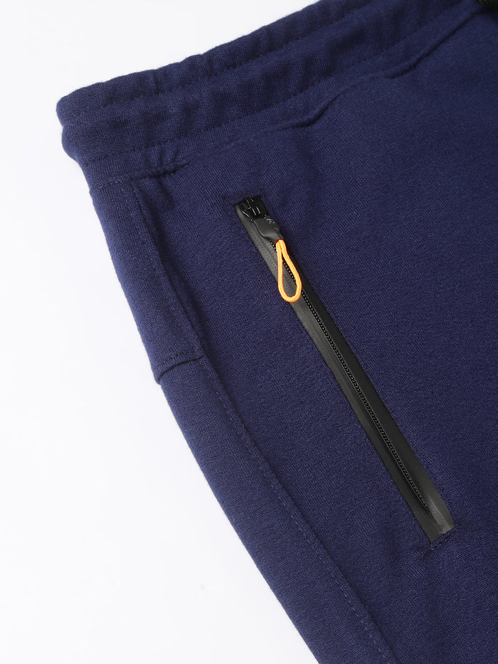 Men Indigo Slim Fit Mid Rise Track Pant