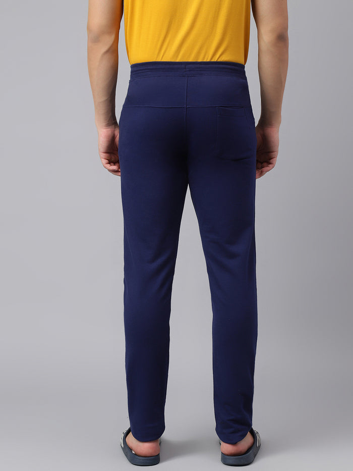 Men Indigo Slim Fit Mid Rise Track Pant