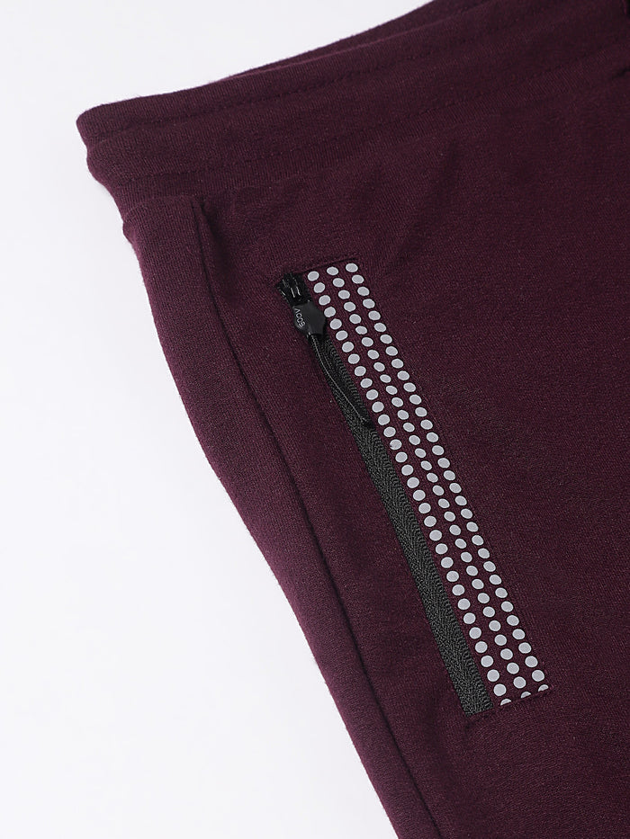 Men Maroon Regular Fit Track Pant